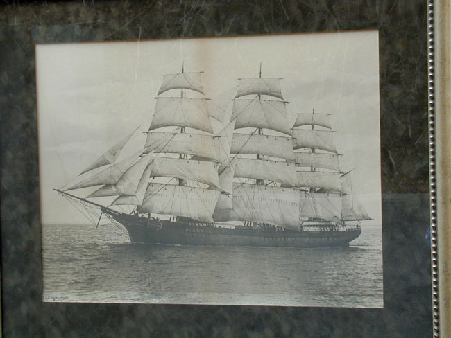 Antique Photo of a Full-Rigged Ship By Nathaniel Stebbins, Boston, Circa 1890 — image 2